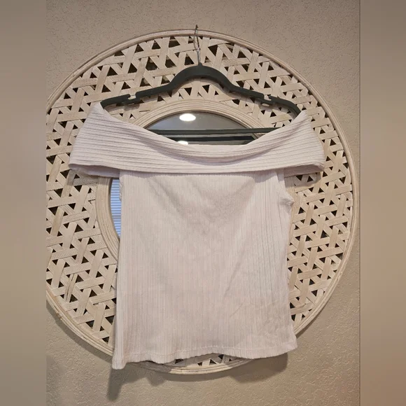 Madewell Ribbed Off-the-Shoulder Top white medium $62 - Picture 5 of 8